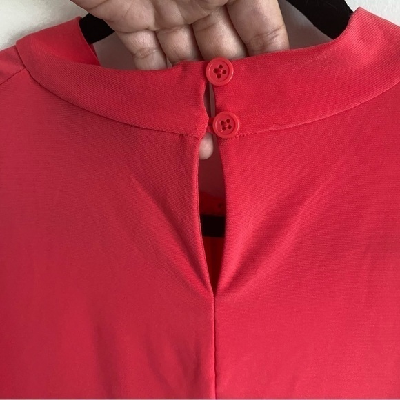 TOMMY Hilfiger Front Knot Work Solid Tank in Raspberry Coral Pink • sz S Small - Picture 4 of 7